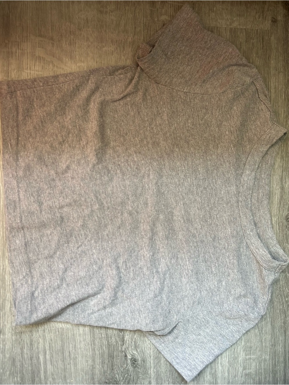 wild fable Heathered Light Gray Mock Neck Tee